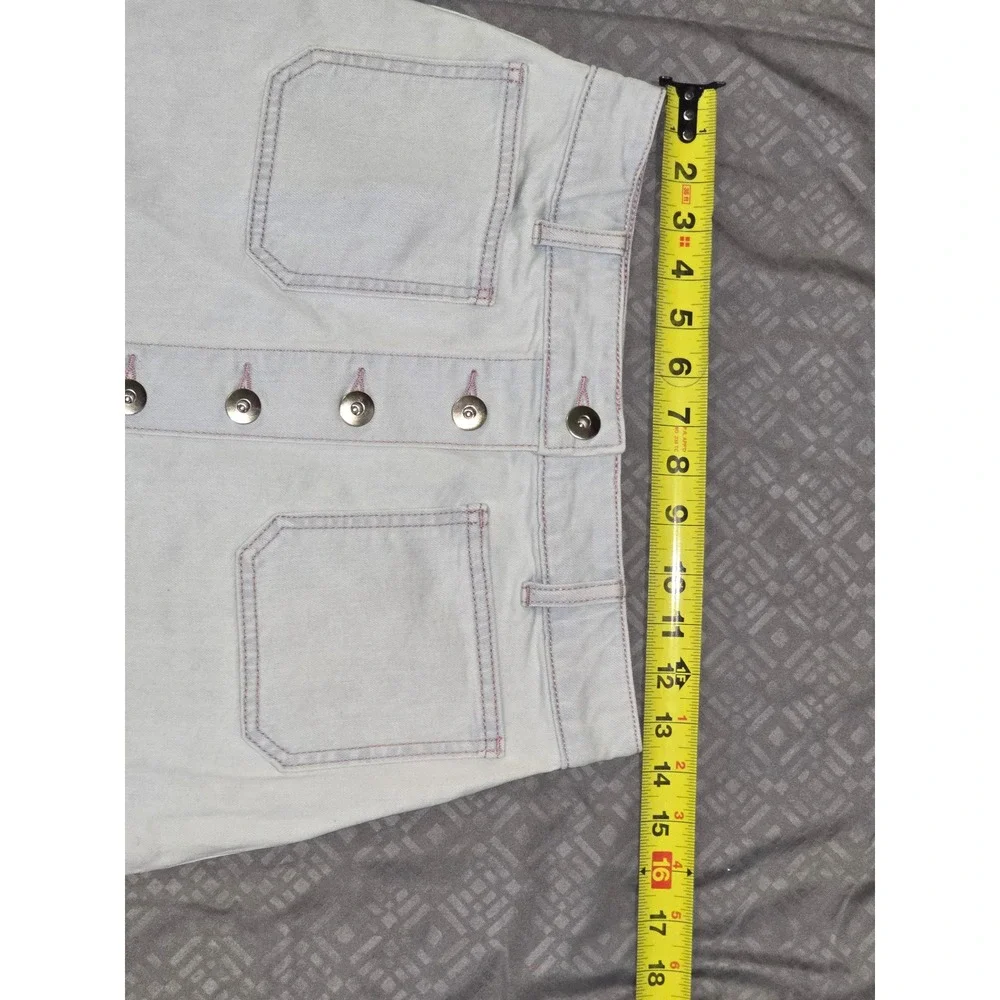 NWOT Kate Spade Denim Button Front‎ A-Line Midi Skirt Light Wash Size 4